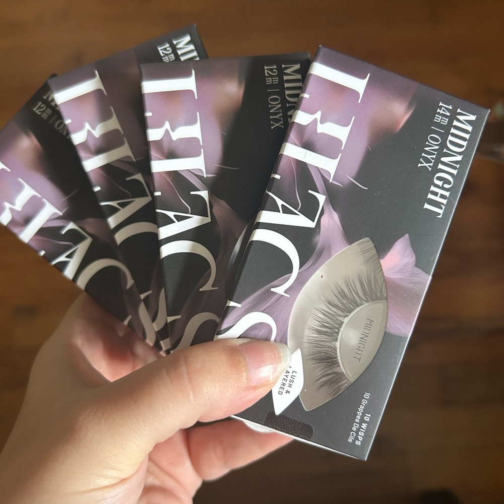 Lilac St. Midnight Lashes 12mm and 14 mm Brand New sealed boxes four sets!